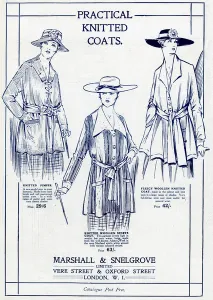 Loose Prints: Advert for Marshall & Snelgrove knitted clothing 1917