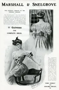 Ribbon Prints: Advert for Marshall & Snelgrove womens clothing 1906