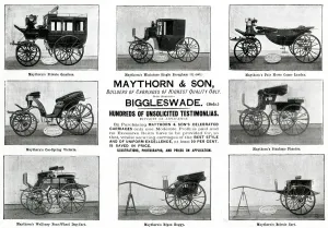 Public Prints: Advert for Maythorn & Son, builders of carriages 1897