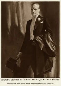 Regent Prints: Advert for mens evening clothes 1930