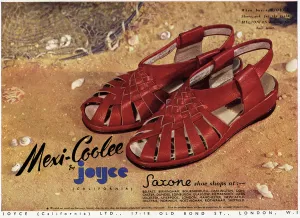 Joyce Prints: Advert for Mexi-Coolee by Joyce California shoes 1946