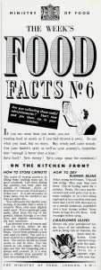 Encouraging Prints: Advert for the Ministry of Food 1940