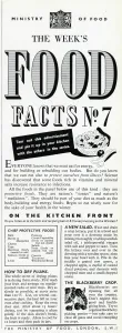Energy Prints: Advert for the Ministry of Food 1940