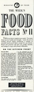 Encouraging Prints: Advert for the Ministry of Food 1940