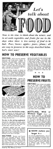 Encouraging Prints: Advert for The Ministry of Food 1941