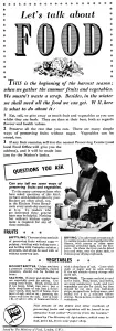 Encouraging Prints: Advert for The Ministry of Food 1942