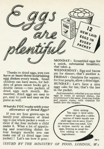 Rations Prints: Advert for the Ministry of Food 1944