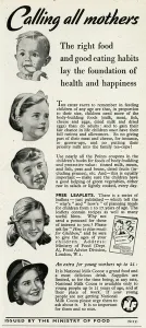Cheese Prints: Advert for the Ministry of Food 1945
