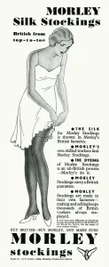 Slip Prints: Advert for Morley silk stockings 1931