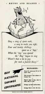 Bond Prints: Advert from the National Savings Committee 1945