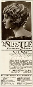 Cutting Prints: Advert for Nestle permanent hairwave 1922