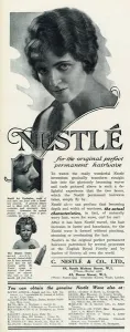 Bobbed Prints: Advert for Nestle permanent hairwave 1923