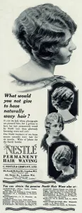 Bobbed Prints: Advert for Nestle permanent hairwave 1923