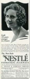Cutting Prints: Advert for Nestle permanent hairwave 1923