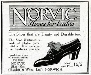 Ribbon Prints: Advertisement for Norvic shoes for ladies
