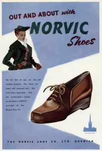 Norwich Prints: Advert for Norvic shoes for women 1943