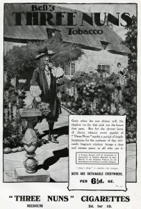 Gardening Prints: Advertisement for Three Nuns tobacco