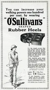 Heel Prints: Advertisement for O Sullivans shaped rubber heels