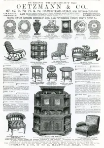 Ottoman Prints: Advert for Oetzmann & Co. Victorian furniture 1884