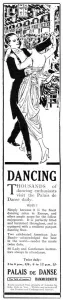 Jazz Prints: Advertisement for the Palais de Danse, Hammersmith, 1919