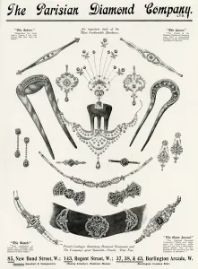 Jewellery Prints: Advert for Parisian Diamond Company 1912