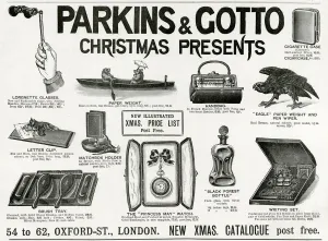 Gift Prints: Advert for Parkins & Gotto 1895