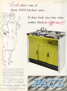 Units Prints: Advertisement for Paul kitchen units, 1960