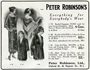 Evening Prints: Advert for Peter Robinson womens beaded garments 1922 Advert for Peter Robinson