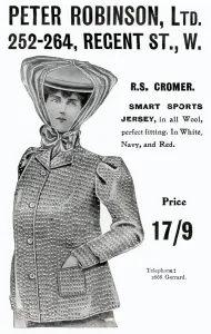 Driving Prints: Advert for Peter Robinson womens clothing 1905