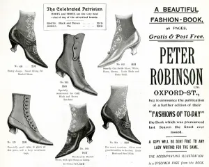 Heel Prints: Advert for Peter Robinsons ladies footwear 1905