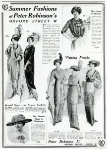 Plumes Prints: Advert for Peter Robinsons summer fashion 1913