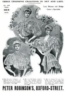 Charming Prints: Advert for Peter Robinsons womens blouses 1907