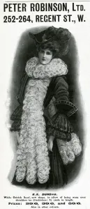 Long Prints: Advert for Peter Robinsons womens stole 1905