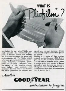 Clear Prints: Advert for Pliofilm from Goodyear 1944