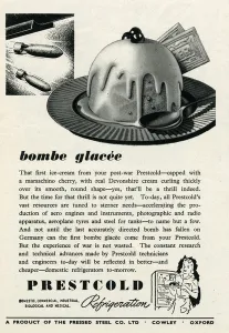 Dessert Prints: Advert for Prescold, bombe glacee icecream