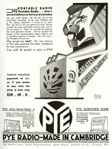 Cabinets Prints: Advert for Pye Portable Radio 1930
