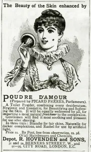 Powder Prints: Advert for R. Hovenden and Sons, puff powder 1889