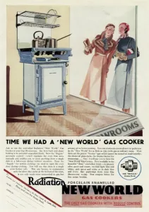 Stove Prints: Advert for the Radiation New World Gas Cooker 1933