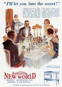 Stove Prints: Advert for the Radiation New World Gas Cooker