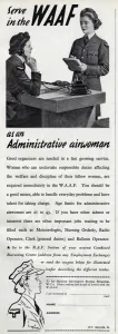 Waaf Prints: Advert for recruiting women for the WaF 1942
