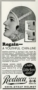 Cure Prints: Advert for Reduca chin-strap helmet 1933