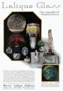 Lamps Prints: Advert for Rene Lalique Glass 1928