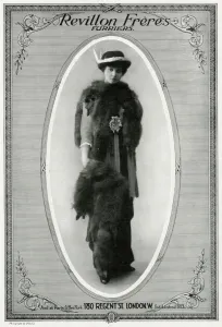 Corsage Prints: Advert for Revillon Freres furriers 1913