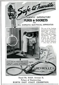 Houses Prints: Advert for Reyrolle electric plug & sockets 1929