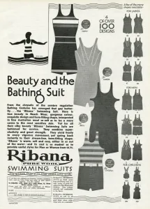Soft Prints: Advert for Ribana pure wool bathing suits 1931
