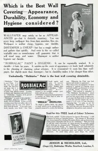Lack Prints: Advertisement for Robbialac paint