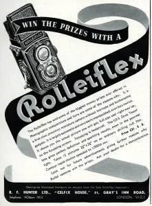 Manufacturer Prints: Advert for Rolleiflex cameras 1939