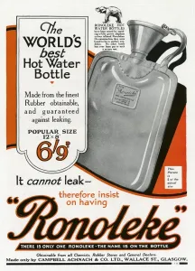 Rubber Prints: Advert for Ronoleke hot water bottle