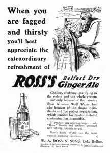 Ross Prints: Advert for Rosss Belfast Dry Ginger Ale