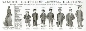 Eton Prints: Advert for Samuel Brothers boys outfits 1884